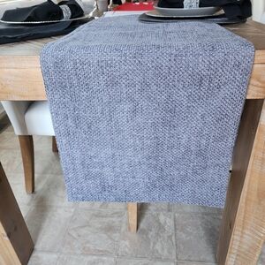 Gray 16"x90" table runner
